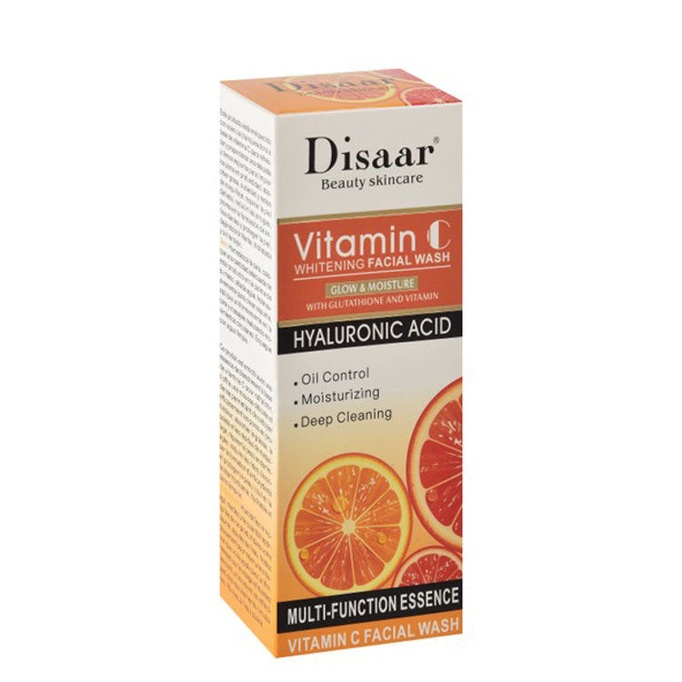 Disaar Whitening, Glowing & Moisturizing Facial Wash with Vitamin C, Glutathione & Hyaluronic Acid