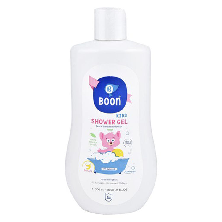 Boon Hypoallergenic Shower Gel Banana Scent with Botanical Extract for Kids - parabens free, sulfate free, dyes free
