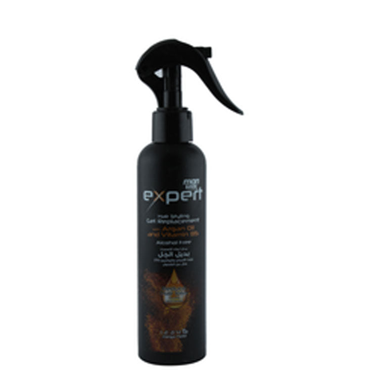 Man Look Expert Hair Styling Gel Replacement with Argan Oil & Vitamin B5 Mega Hold for Reducing Hair Loss - alcohol free 180 ml