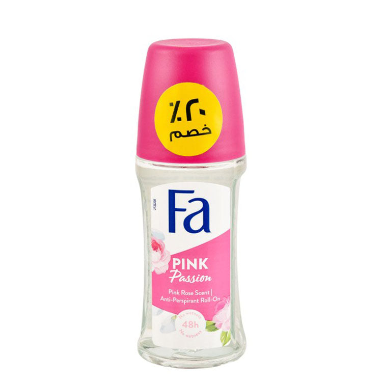 Fa Pink Passion Antiperspirant Roll-On Deodorant Pink Rose Scent (20% Off)