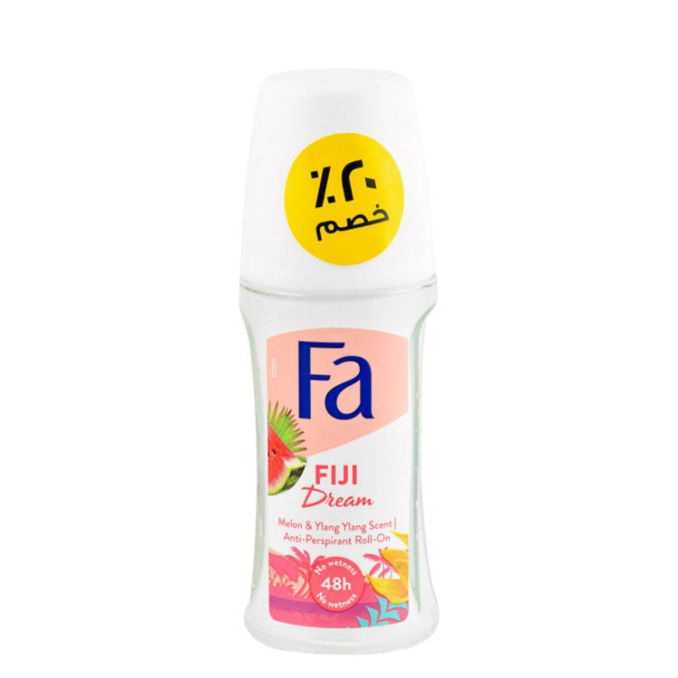 Fa Fiji Dream Antiperspirant Roll-On Deodorant Melon & Ylang Ylang Scent (20% Off)