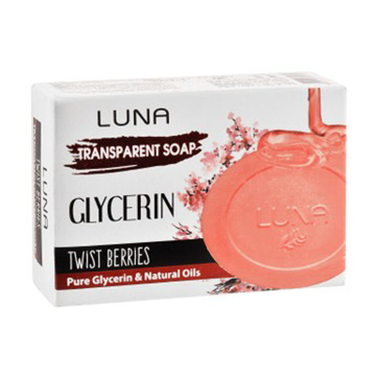 Luna Transparent Glycerin Soap Bar Twist Berries Scent