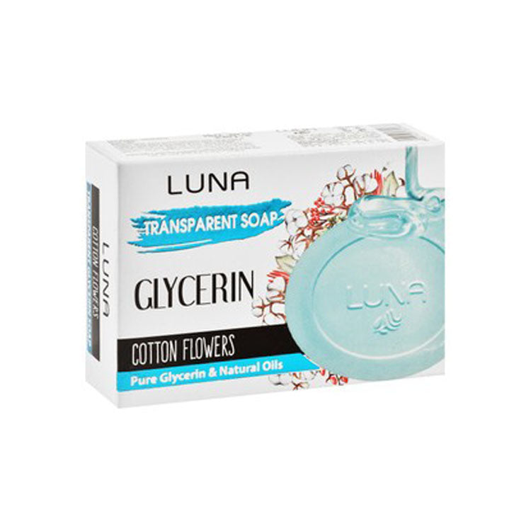 Luna Transparent Soap Bar Cotton Flower Scent with Glycerin