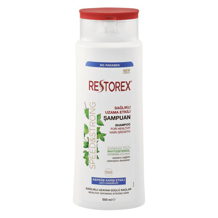 Restorex Speed & Strong Anti-Dandruff Shampoo with Phytosterol & Ivy Extract - parabens free