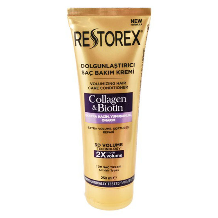 Restorex Volumizing & Repairing Conditioner with Collagen & Biotin for All Hair Types - parabens free