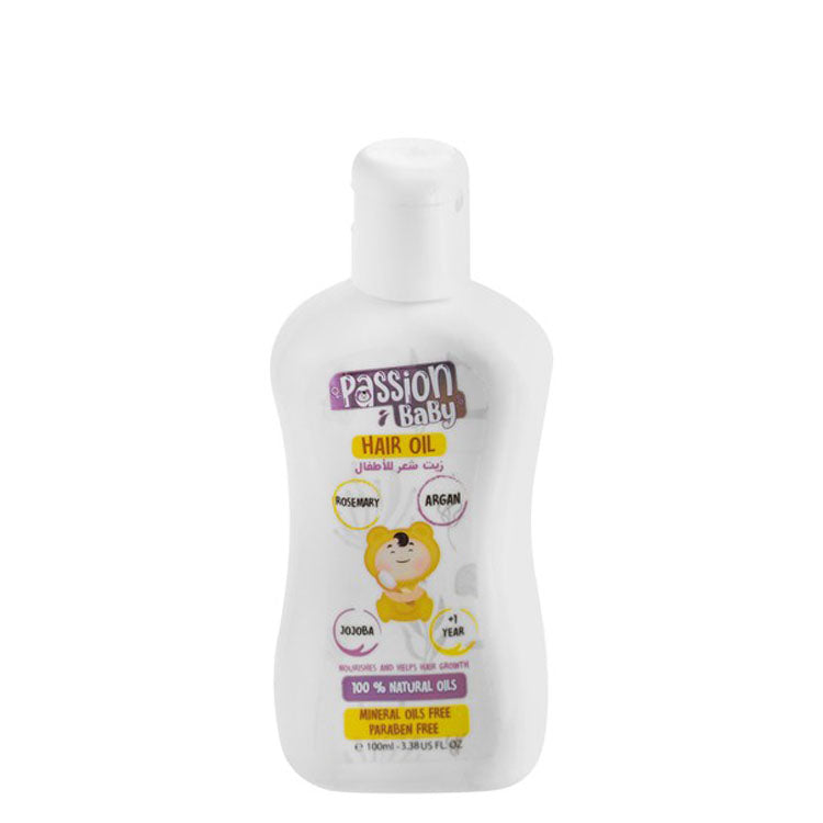 Passion Baby Nourishing & Hair Growth Oil with Rosemary, Argan & Jojoba Oils (1+ Years) - mineral oils free, parabens free
