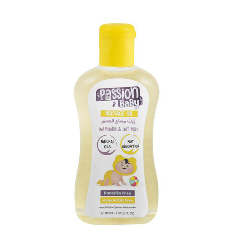 Passion Baby Moisturizing Massage Oil with Chamomile & Oat Milk - paraffin free, mineral oils free