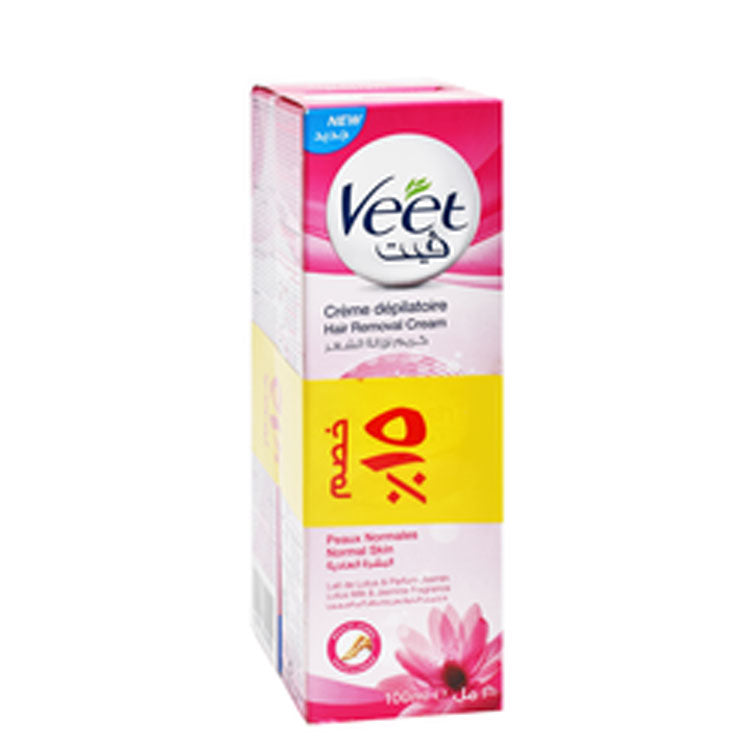 Veet Hair Removal Cream Lotus Milk & Jasmine Scent for Normal Skin (15% Off)