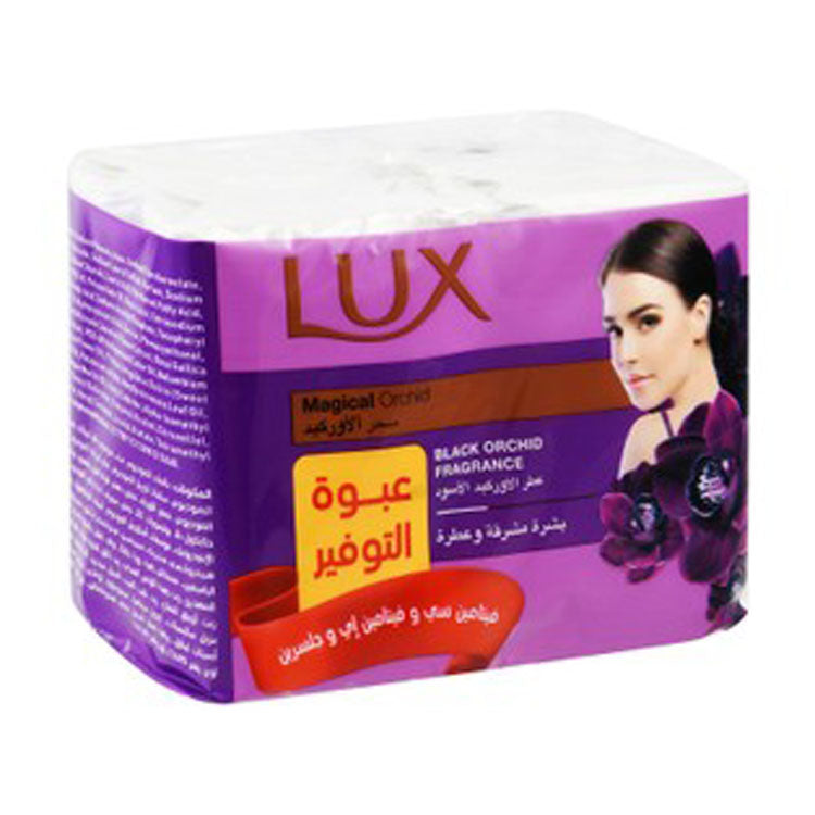 Lux Magical Soap Bars Black Orchid Scent with Vitamin C, E & Glycerin (Savings Pack)