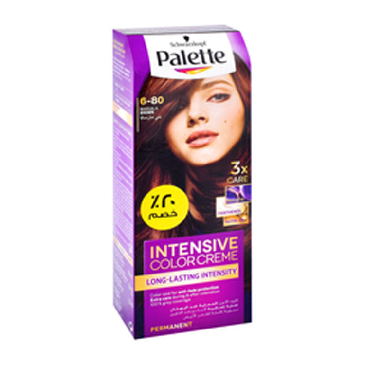 Schwarzkopf Palette Intensive Hair Color Creme Permanent Hair Dye Marsala Brown 6-80 (20% Off)