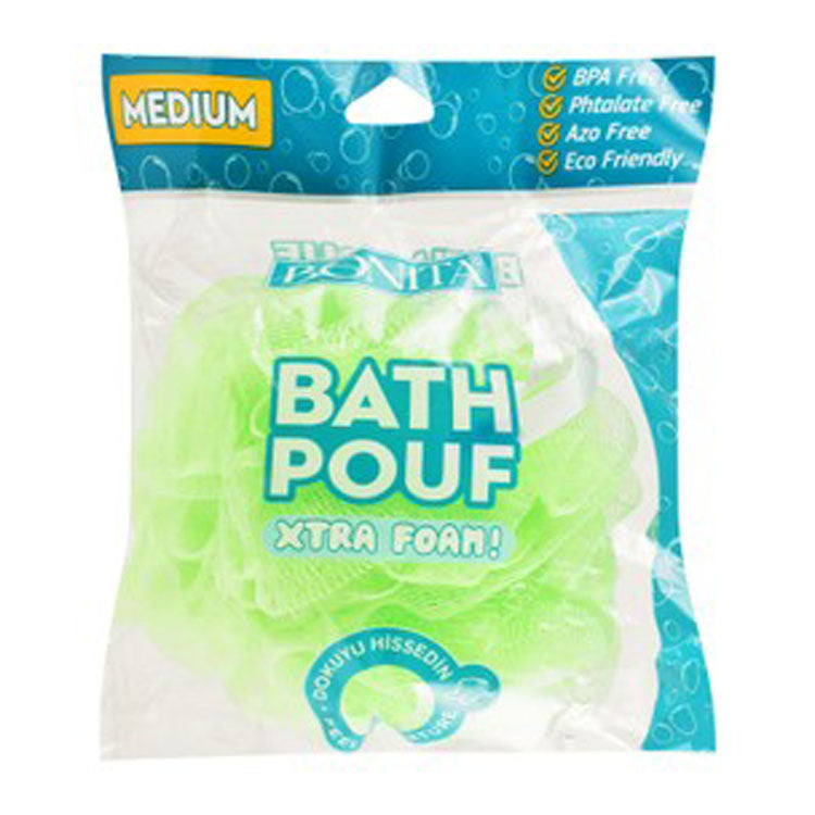 Bonita Xtra Foam Medium Green Bath Sponge - BPA free, phthalate free, azo free