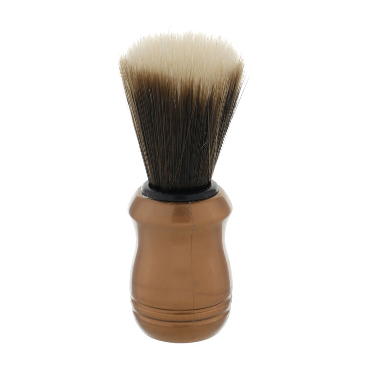 فرشاة حلاقة Mivex بنية وبيضاء بمقبض برونزي