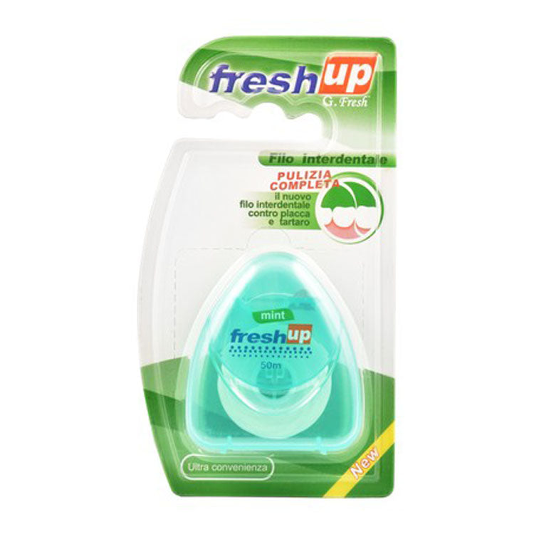 خيط تنظيف الأسنان فريش أب جرين ٥٠ متر بنكهة النعناع