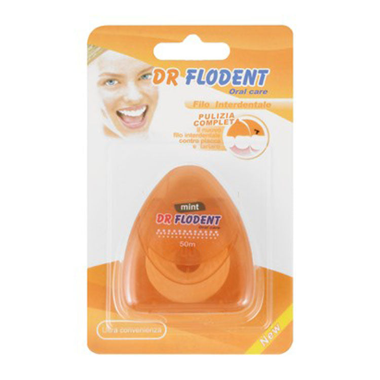 خيط تنظيف الأسنان بنكهة البرتقال والنعناع من دكتور فلودنت