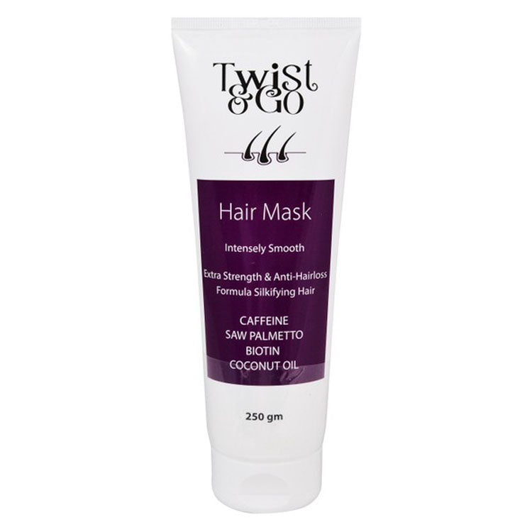 Twist & Go Smoothing, Strengthening & Anti-Hair Loss Hair Mask with Caffeine, Biotin & Coconut Oil