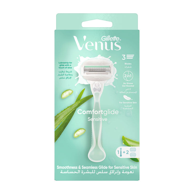 Gillette Venus Comfortglide Sensitive with 2 Refills for Sensitive Skin