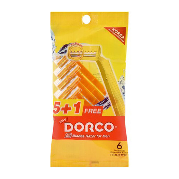 شفرات حلاقة دوركو للاستخدام مرة واحدة للرجال، شفرتان TD708N (5+1 مجاناً)