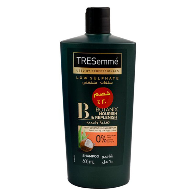 TRESemmé Botanix Nourish & Replenish Low Sulfate Shampoo with Coconut Milk & Aloe Vera (20% Off) - parabens free, dyes free