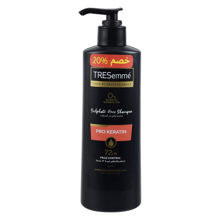 TRESemmé Pro Keratin Shampoo with Marula Oil for Frizzy Hair (20% Off) - sulfates free, parabens free, dyes free