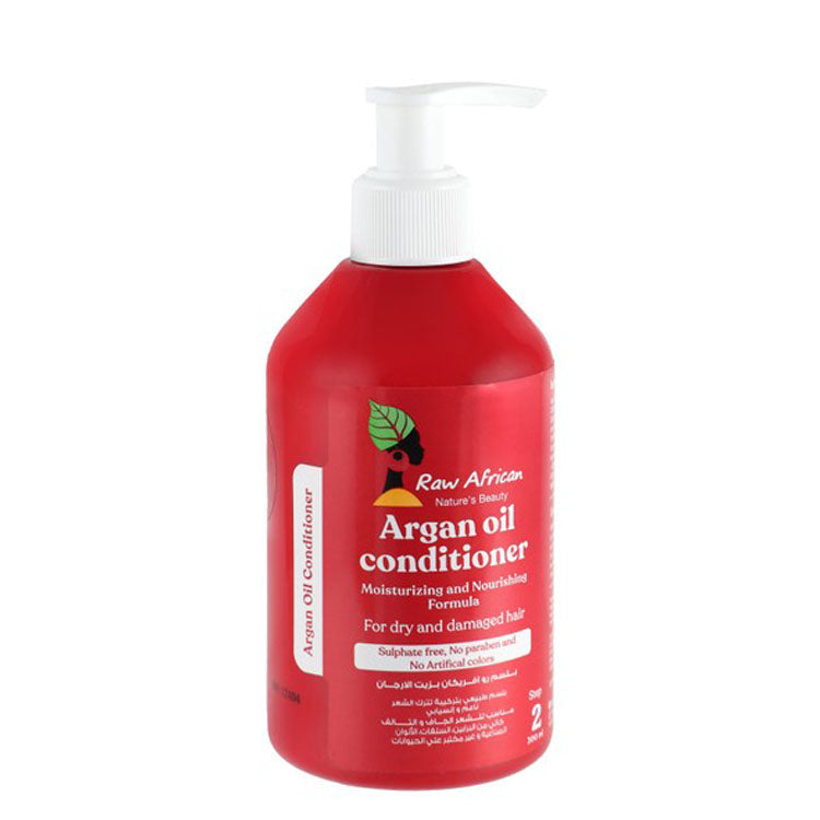 Raw African Moisturizing & Nourishing Hair Conditioner with Argan Oil for Dry & Damaged Hair - parabens free, silicones free, animal testing free