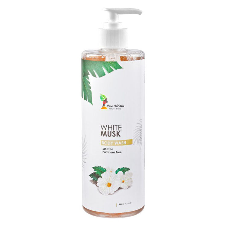 Raw African Body Wash White Musk Scent - SLS free, parabens free, cruelty free