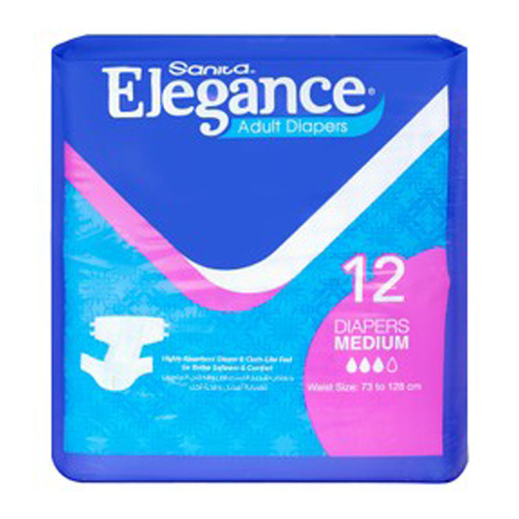 حفاضات أنيقة للبالغين، مقاس متوسط ​​(محيط الخصر 73-128 سم)