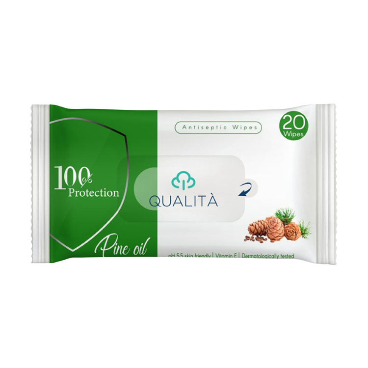 مناديل كواليتي المطهرة بزيت الصنوبر وفيتامين هـ درجة حموضة 5.5