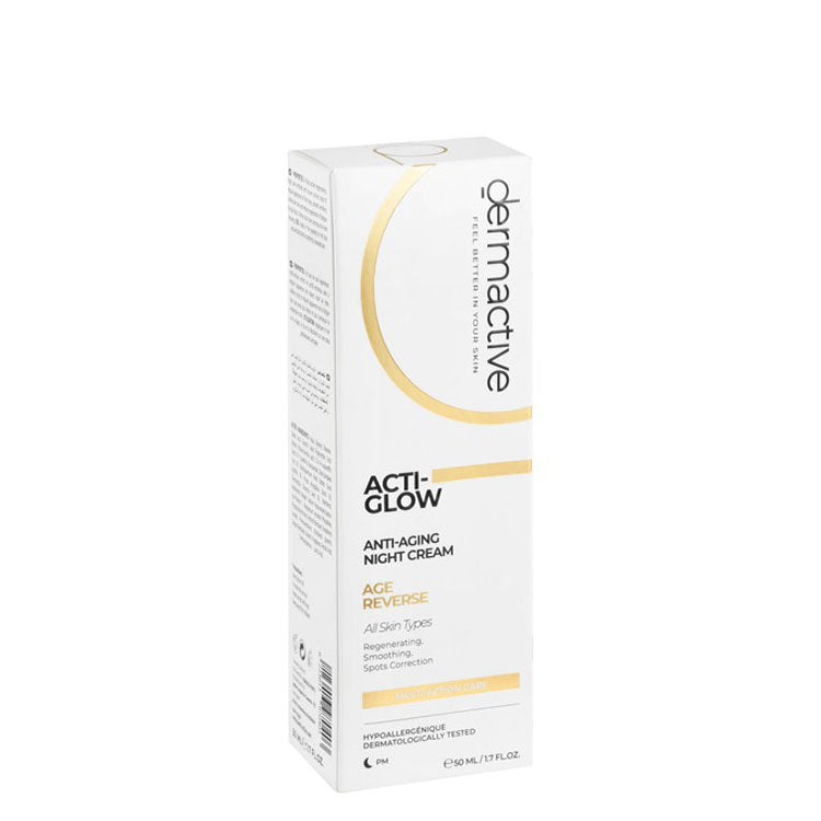 Dermactive Acti-Glow Age Reverse Hypoallergenic Anti-Aging Facial Night Cream for All Skin Types
