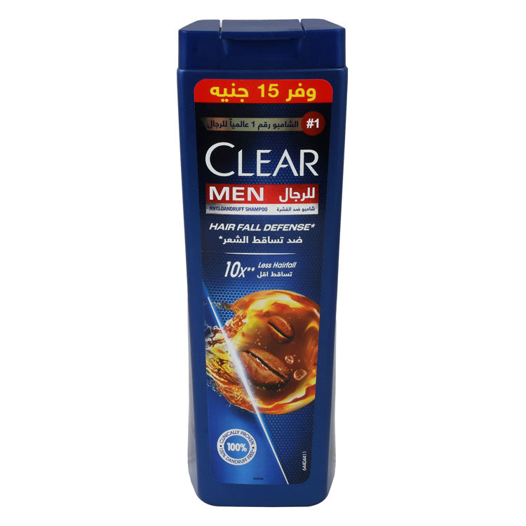 Clear Men Hair Fall Defense Anti-Dandruff Shampoo with Coffee Beans Extract (-15 EGP)