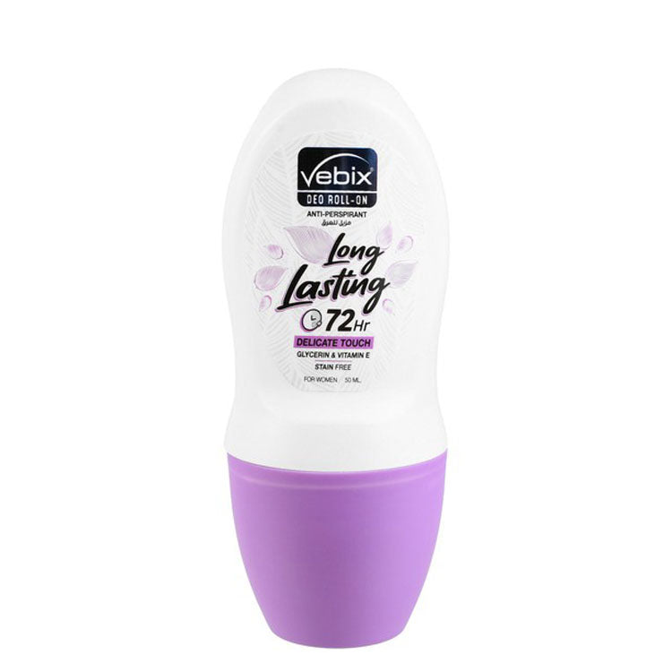 Vebix Long Lasting Delicate Touch 72H Antiperspirant with Glycerin & Vitamin E for Women