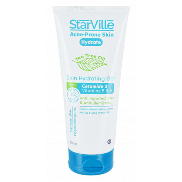 StarVille Hypoallergenic 5% Tea Tree Oil & 2% Salicylic Acid Anti-Blemishes & Anti-Imperfection Face Gel for Oily & Acne-Prone Skin 30 gr