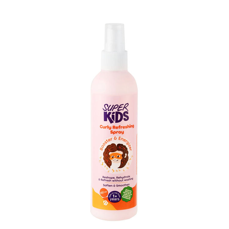 Super Kids Curly Refreshing, Boosting & Energizing Hair Spray (1+ Years) - alcohol free, silicone free, parabens free