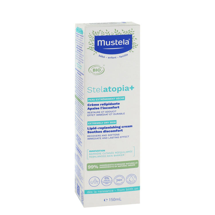 Mustela Stelatopia Plus Lipid Replenishing, Hydrating & Soothing Body Cream for Extremely Dry Skin - fragrance free