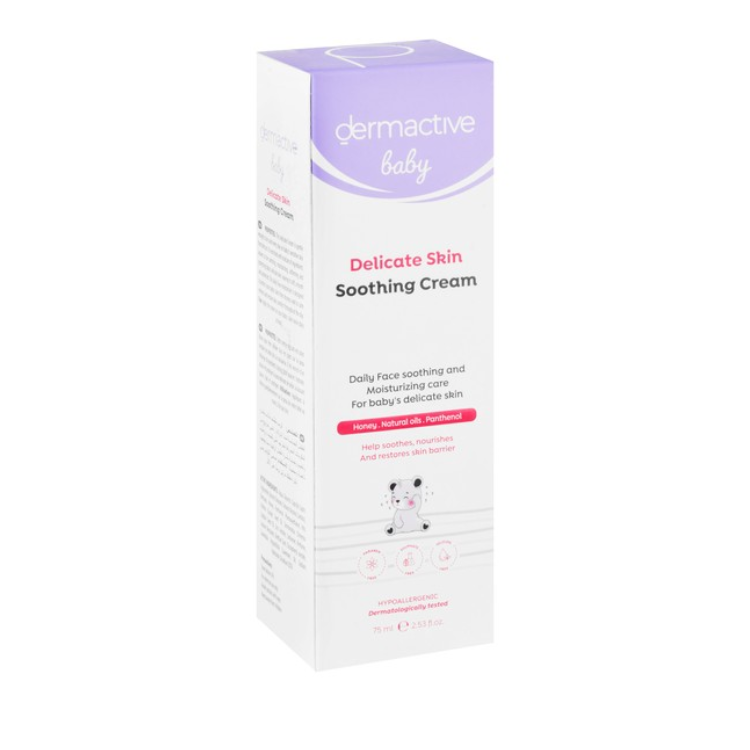 Dermactive Baby Hypoallergenic Soothing, Moisturizing & Nourishing Face Cream with Honey, Panthenol & Natural Oils for Delicate Skin (0+ Months) - parabens free, sulphate free, silicone free