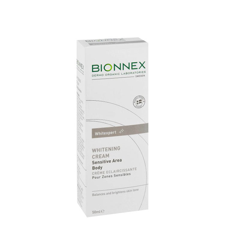Bionnex Whitexpert كريم تفتيح وتوحيد وتفتيح البشرة العضوي للمناطق الحساسة - خالٍ من البارابين، خالٍ من الزيوت المعدنية، خالٍ من الأصباغ