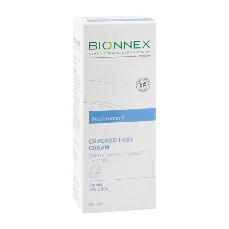 Bionnex Perfederm Foot Cream with Urea for Dry & Cracked Heels - parabens free, mineral oil free, dyes free