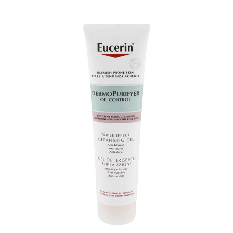 Eucerin Dermo Purifyer Triple Effect Anti-Blemish, Anti-Marks & Anti-Shine Face & Body Gel Cleanser for Blemish Prone Skin - non comedogenic
