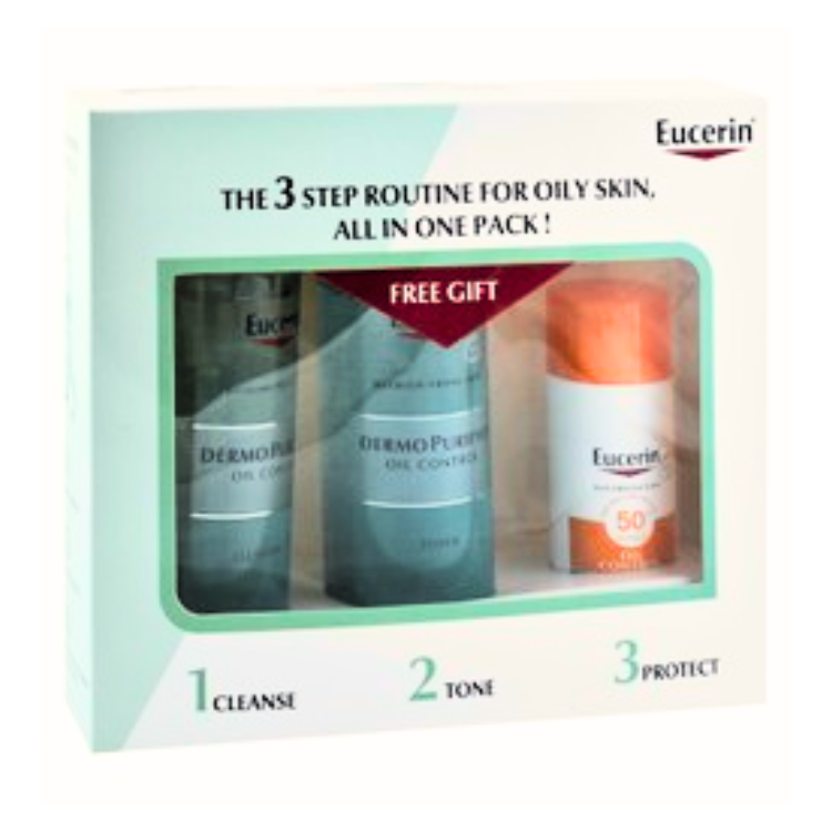 Eucerin 3 Step Routine Facial Care Set for Oily Skin