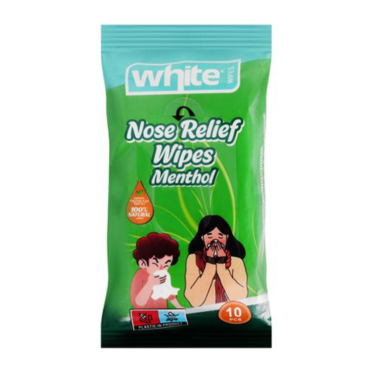 White Nose Relief Wipes with Menthol 10 wipes