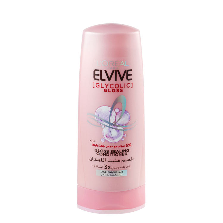 LOreal Elvive Gloss Sealing Conditioner with Glycolic Acid for Dull & Porous Hair - animal testing free