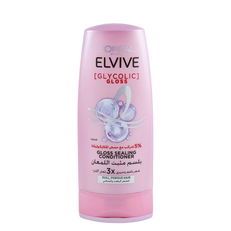 L'Oreal Elvive Gloss Sealing Conditioner with Glycolic Acid for Dull & Porous Hair - animal testing free