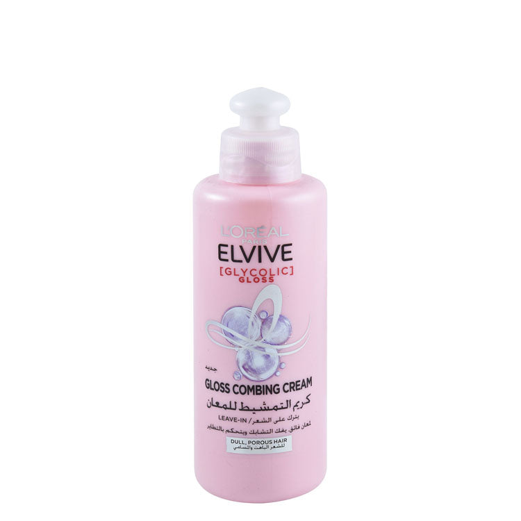 L'Oreal Elvive Gloss Combing Leave-In Cream with Glycolic Acid for Dull & Porous Hair