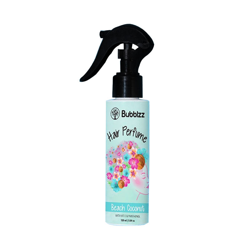 Bubblzz Hair Perfume Beach Coconut Scent with Vitamin E & Panthenol - alcohol free, parabens free