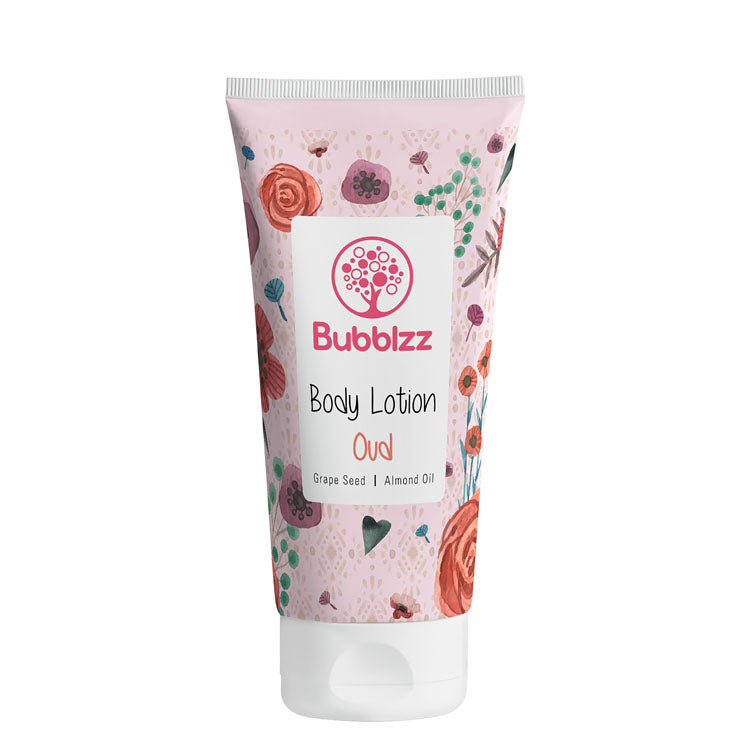 Bubblzz Moisturizing Body Lotion Oud Scent with Grape Seed & Almond Oil