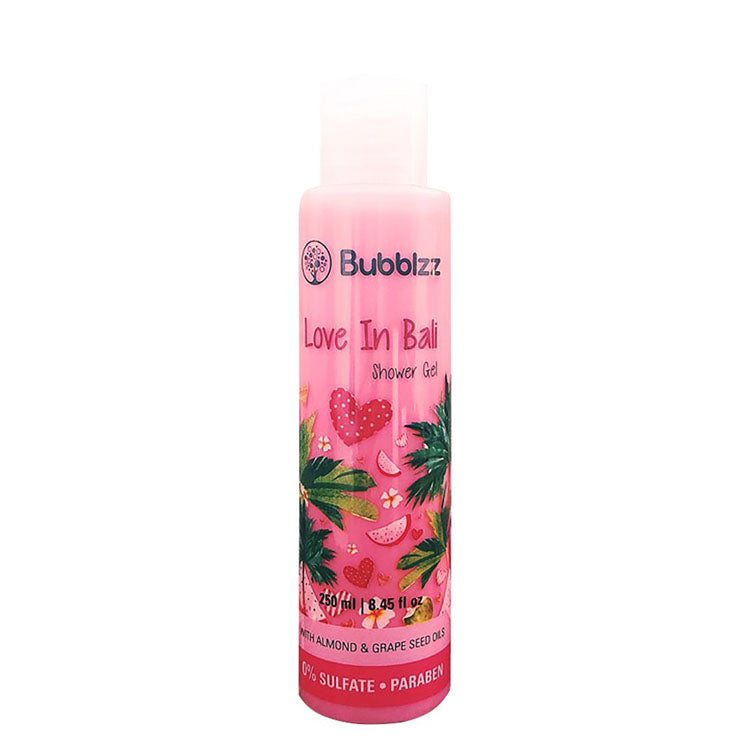 Bubblzz Love In Bali Shower Gel with Almond & Grapeseed Oils - sulfate free, parabens free