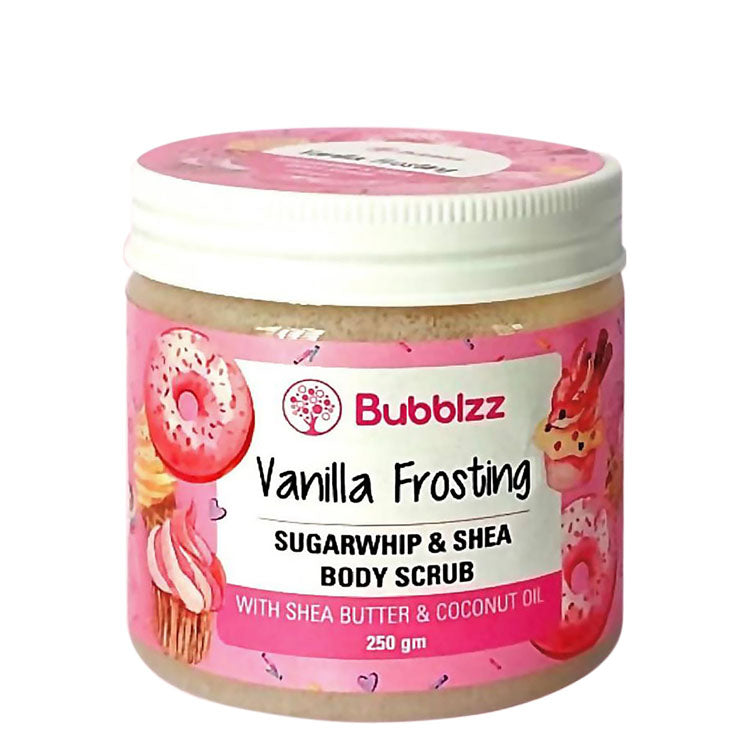 Bubblzz Sugarwhip Body Scrub Vanilla Frosting Scent with Shea Butter & Coconut Oil