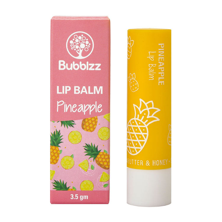 Bubblzz Lip Balm Pineapple Flavor with Shea Butter & Honey