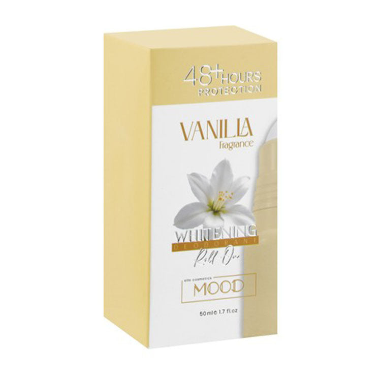 Mood 48H Whitening & Antiperspirant Roll-On Deodorant Vanilla Scent for All Skin Types - alcohol free