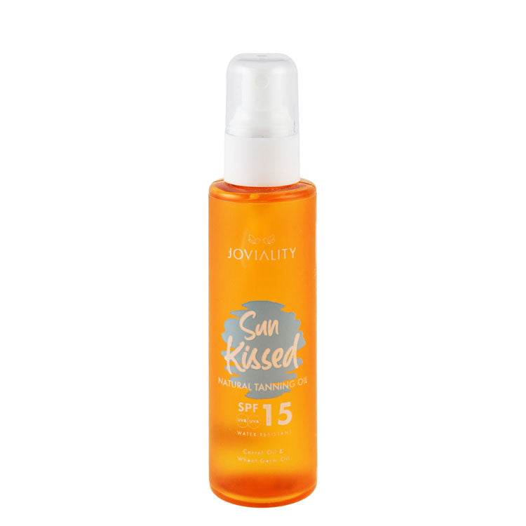 Joviality SunKissed Water-Resistant Natural Tanning Oil with Carrot & Wheat Germ Oil SPF15 - vegan, parabens free