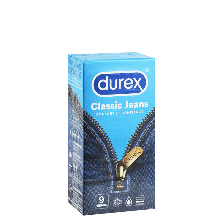 Durex Classic Jeans Thin Lubricated Latex Condoms